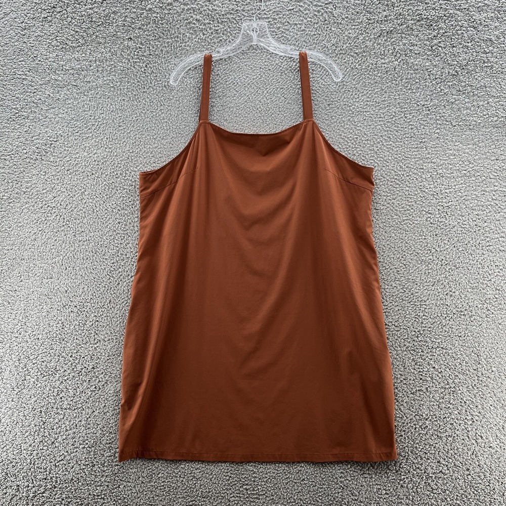 Wayre Dress Womens 3XL Rust Travel Slip Overalls Stretch‎ Zip Pockets Mini